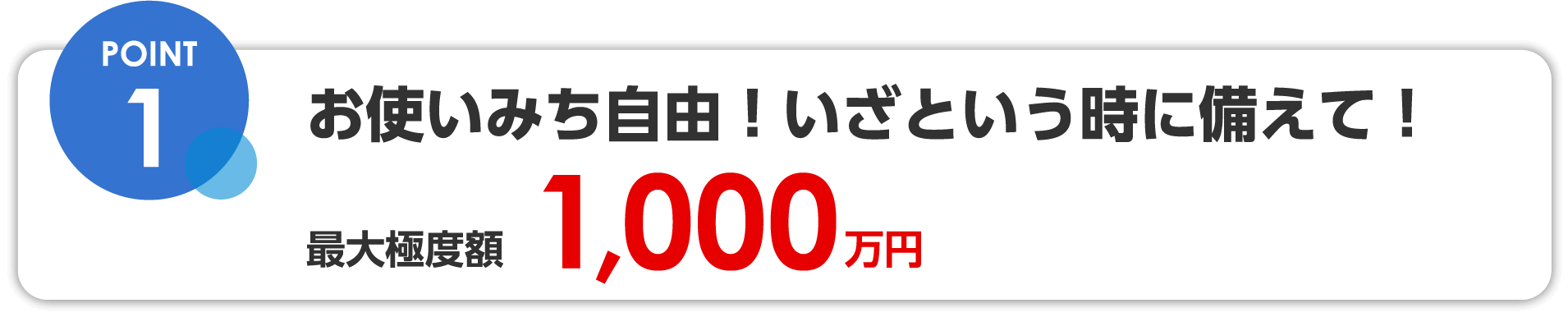 最大極度額1000万円